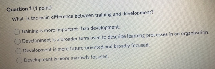 Question 4 (1 point) What are the two key factors
