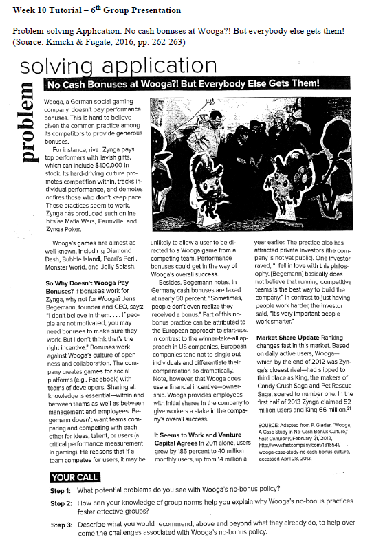 Week 10 Tutorial - 6 Group Presentation