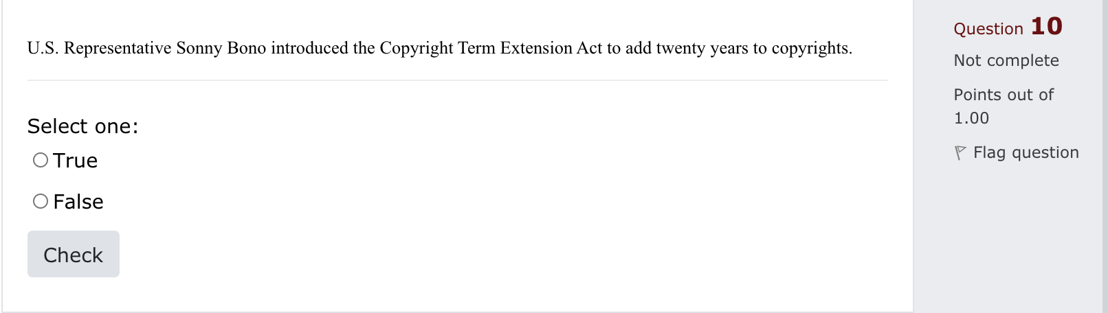 Question 9 Dilution permits a trademark owner to