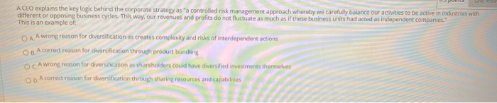 A CEO explains the key logic behind the corporate