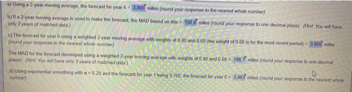I need all answeres please! a) Using a 2-year