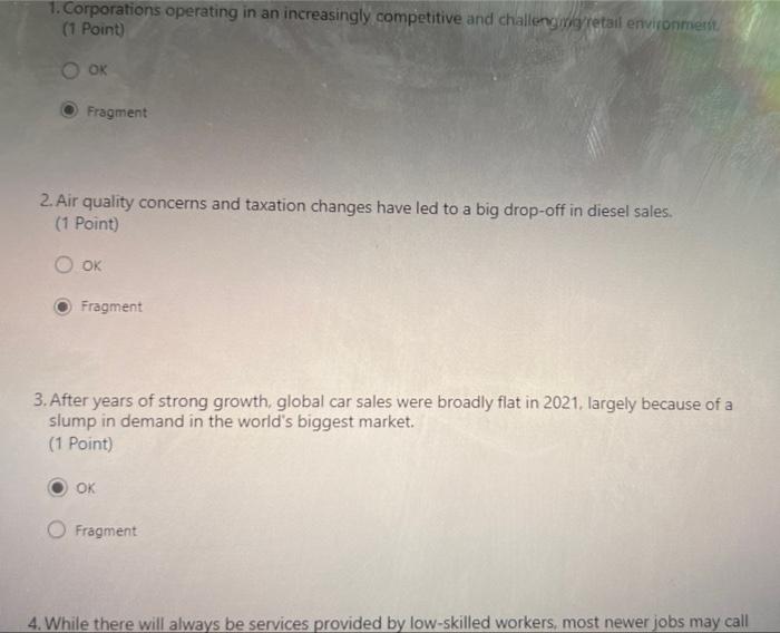 Worcement Section D: Run-ons Section Cohesive