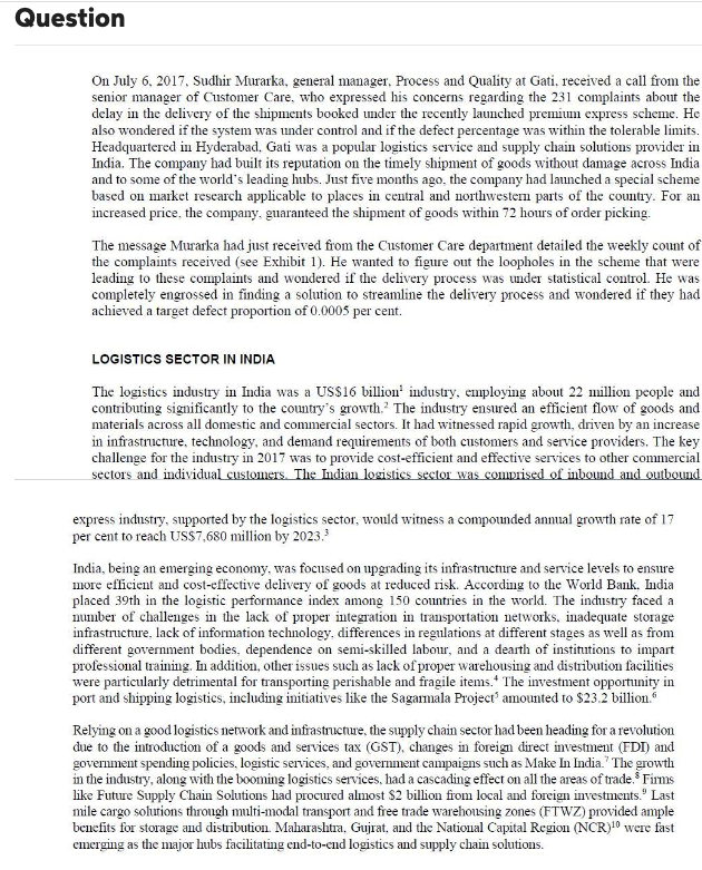 1. Murarka realized the customer claim was