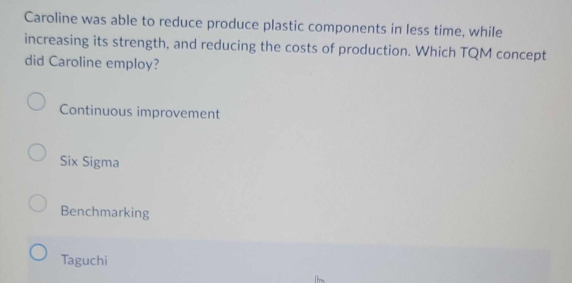 Caroline was able to reduce produce plastic