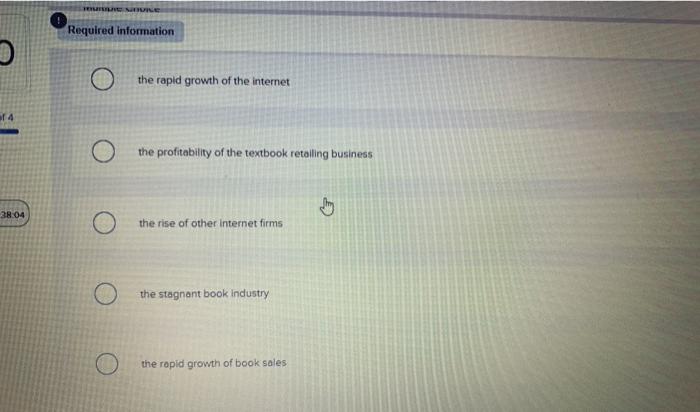 Required information Case Exercise: Amazon.com,