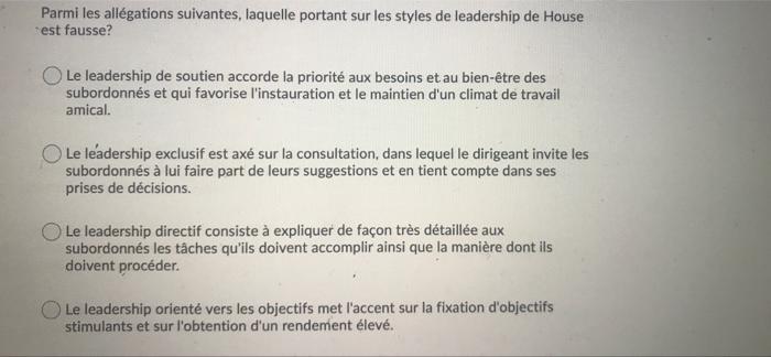 Parmi les allgations suivantes, laquelle portant