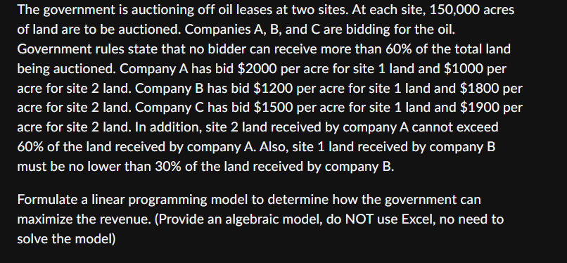 The government is auctioning off oil leases at