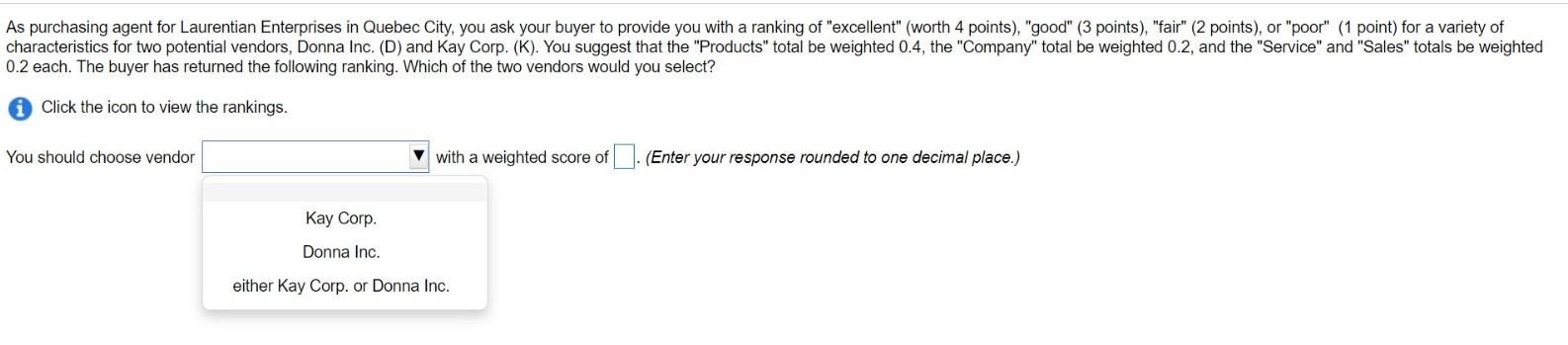 Type or paste question here As purchasing agent