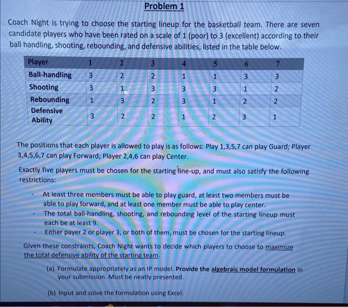 please solve question A) provide the algebraic