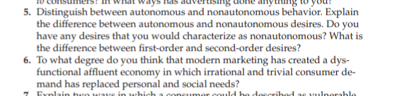 5. Distinguish between autonomous and