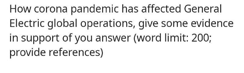 i need the answer quickly How corona pandemic has