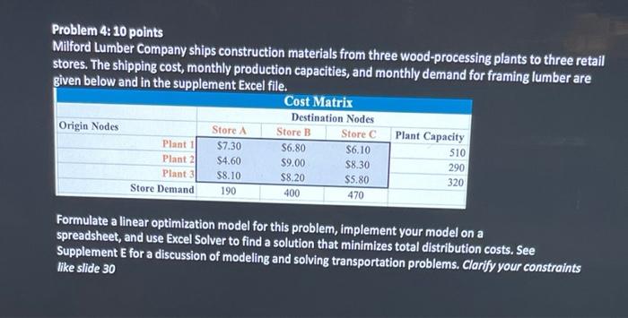 help with this question Problem 4: 10 points