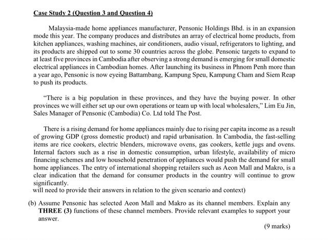 Case Study 2 (Question 3 and Question 4)