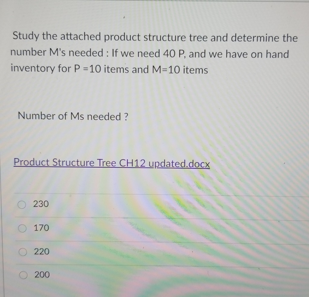 help please thank you Study the attached product