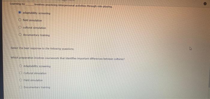 Learning by involves practicing interpersonal