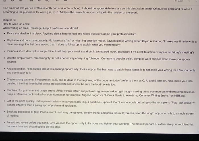 of 2095 Find an email that you've written