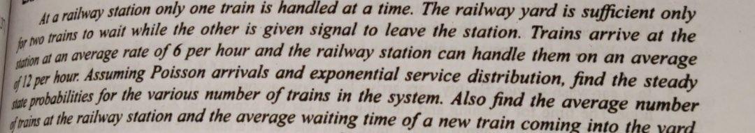 Operations Management At a railway station only