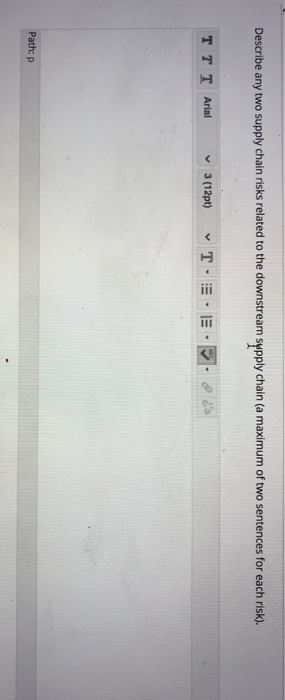 Describe any two supply chain risks related to