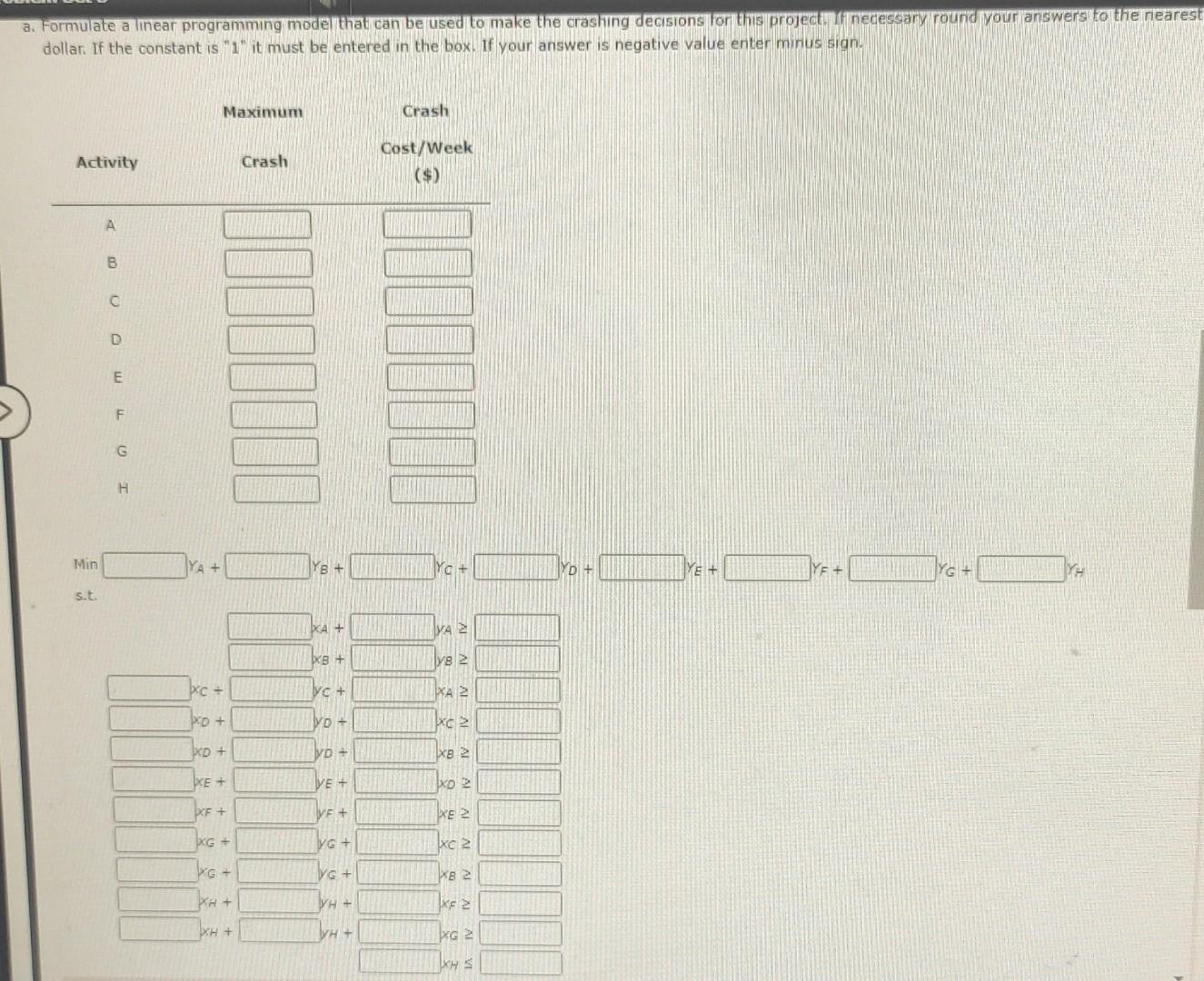 ANSWER THE FOLLOWING Problem 9-20 (Algorithmic)