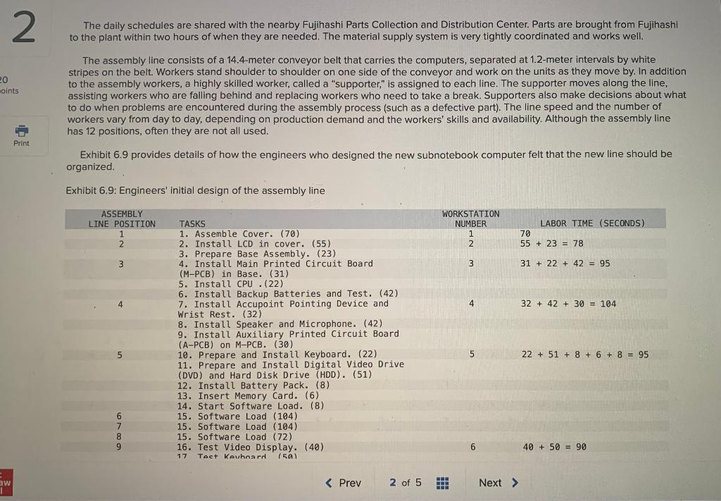 2 Analytics Exercise 6-2 (Algo) 20 points