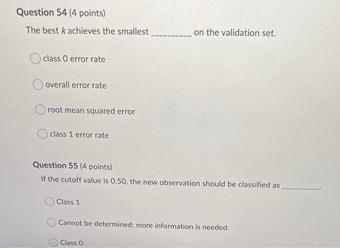 In the k-Nearest Neighbors method for