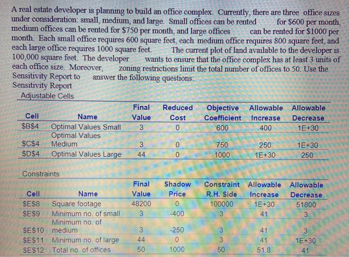 A real estate developer is planning to build an