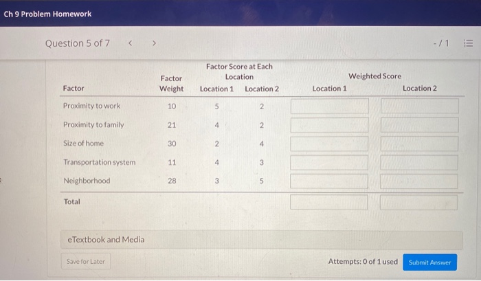 Ch 9 Problem Homework Question 5 of 7 -/1 Sue and