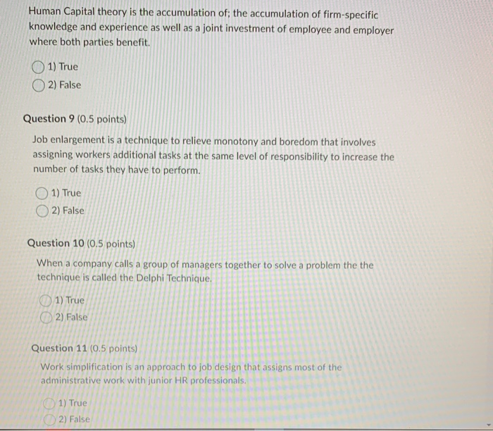 Human Capital theory is the accumulation of the