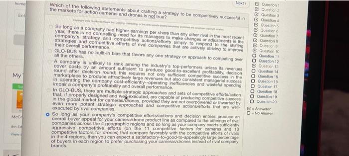 home Next Which of the following statements about