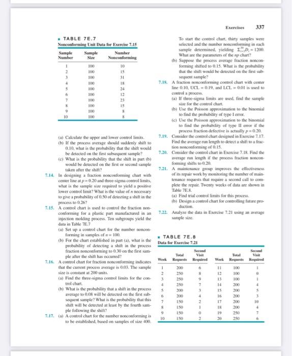 Solve problem # 7.3, 7.5, 7.9, 7.10, 7.11, 7.14