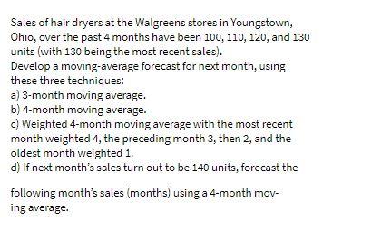 thanks in advance Sales of hair dryers at the