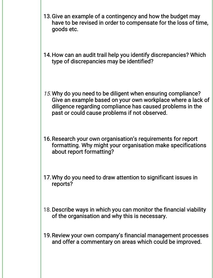 Please answer these 5 question in sort answer. No