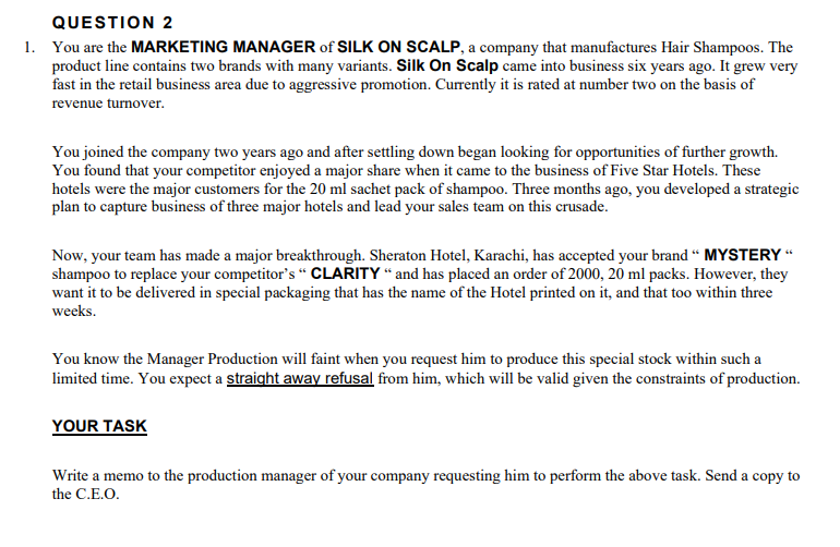 Apply the writing process and the 7 Cs. QUESTION