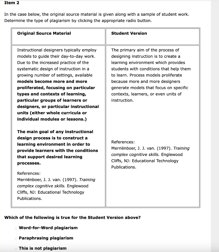 In the case below, the original source material