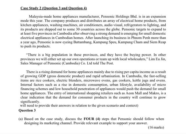 Case Study 2 (Question 3 and Question 4)