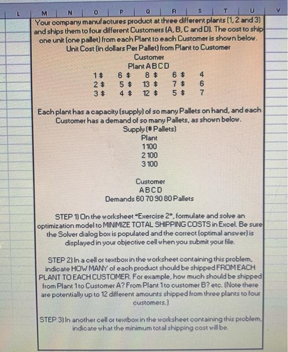 3 A Exercise 1 - Resource Allocation Inputs