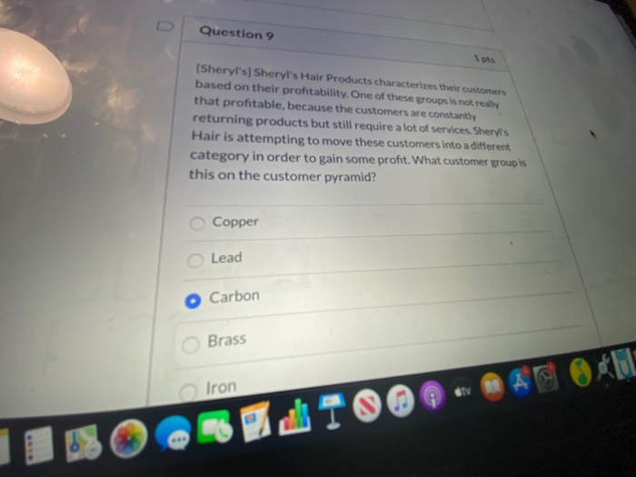 Question 6 1 pts [performance Performance