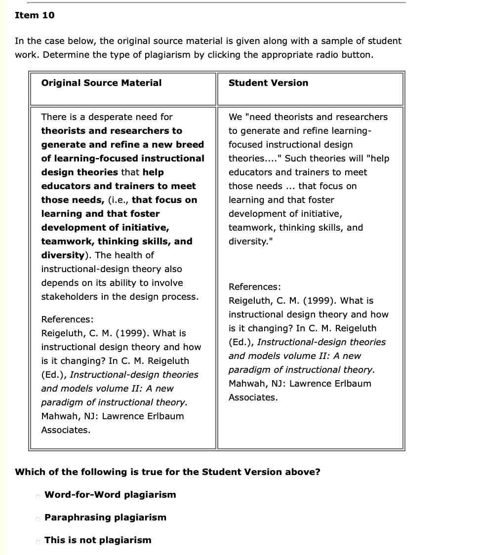 In the case below, the original source material