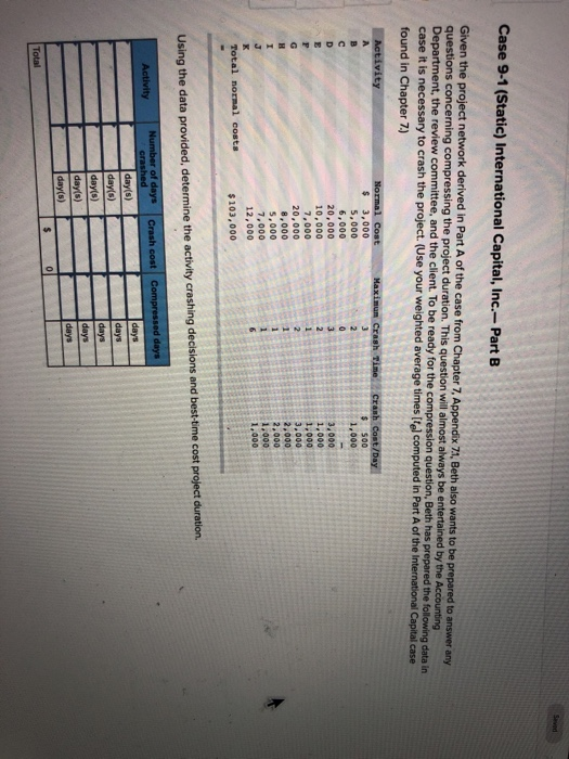 Case 9-1 (Static) International Capital, Inc.-