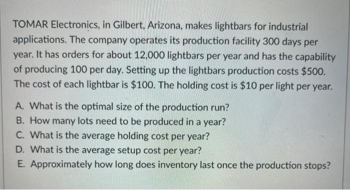 TOMAR Electronics, in Gilbert, Arizona, makes