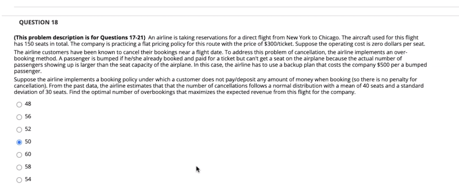 QUESTION 18 (This problem description is for