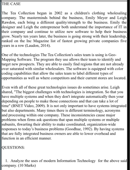 Question for Management information subject. The