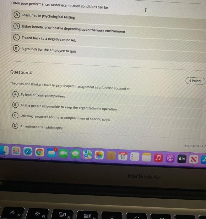 help Often poor performances under examination