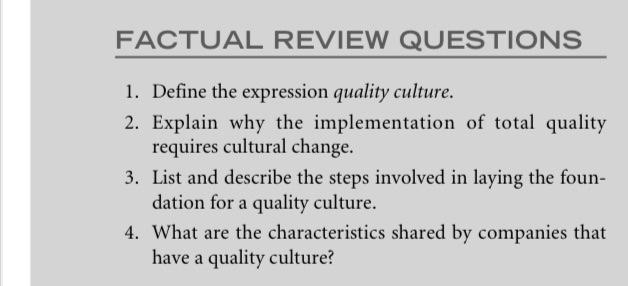 this is actually Total Quality Managament. Answer