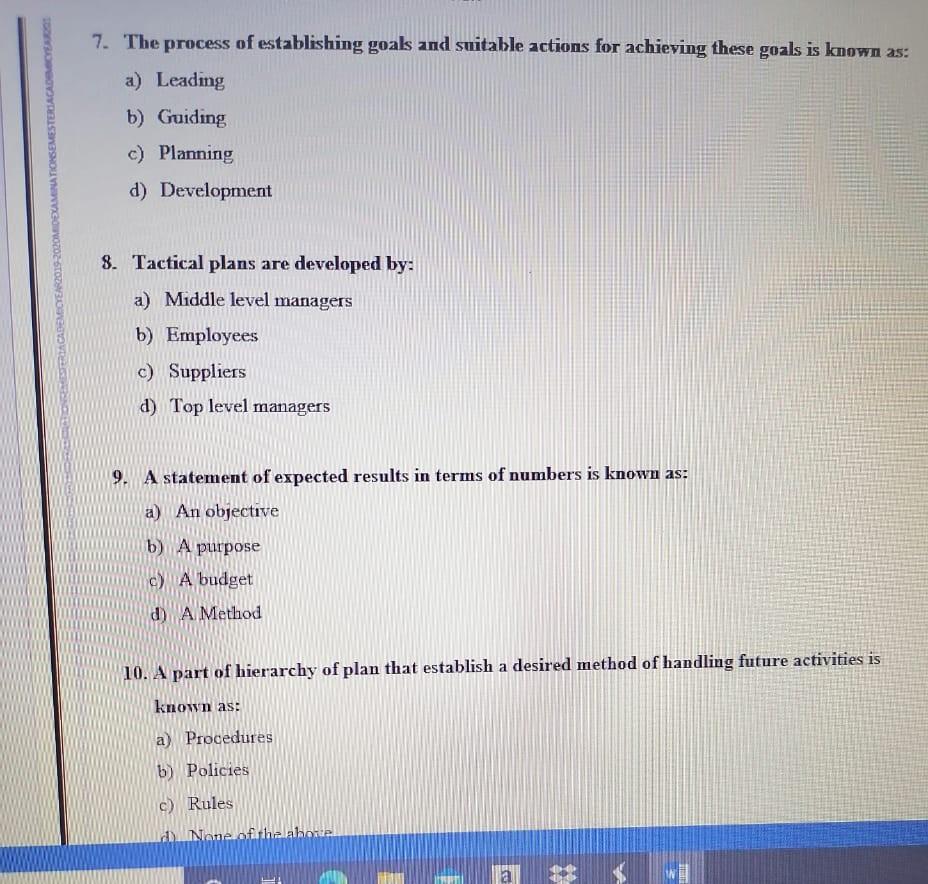 Section A: Multiple Choice Questions (16Q +0.5M=8