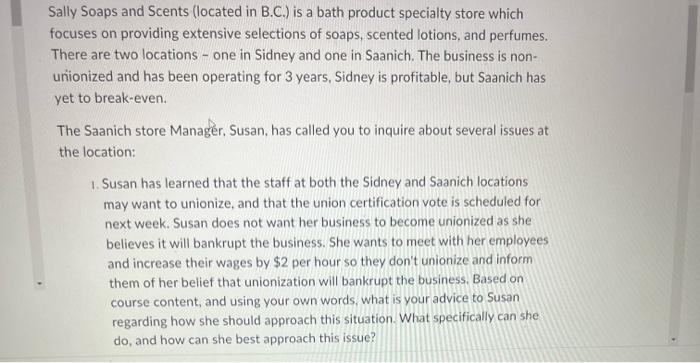 Sally Soaps and Scents (located in B.C.) is a