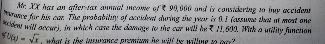 Operations Management Mr. XX has an after-tax