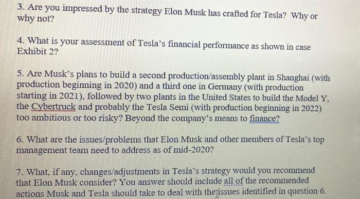 3. Are you impressed by the strategy Elon Musk