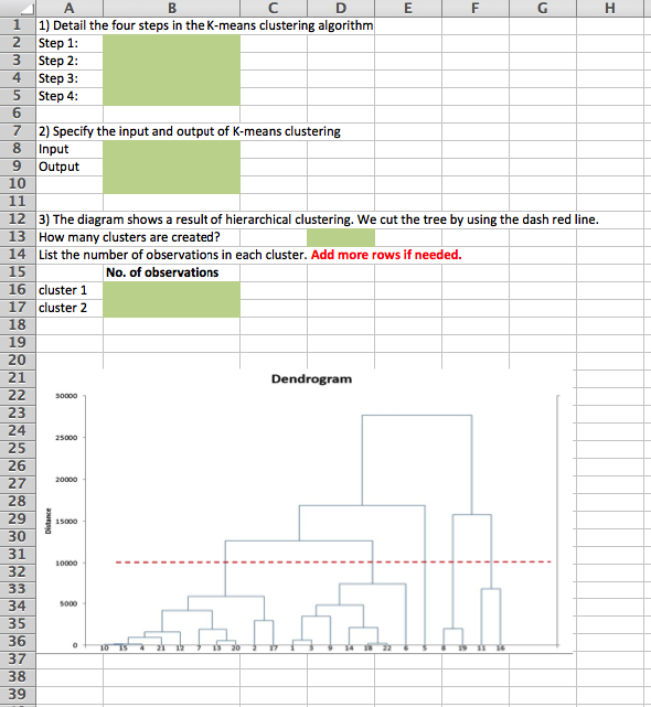 Please show all work, formulas and answers in