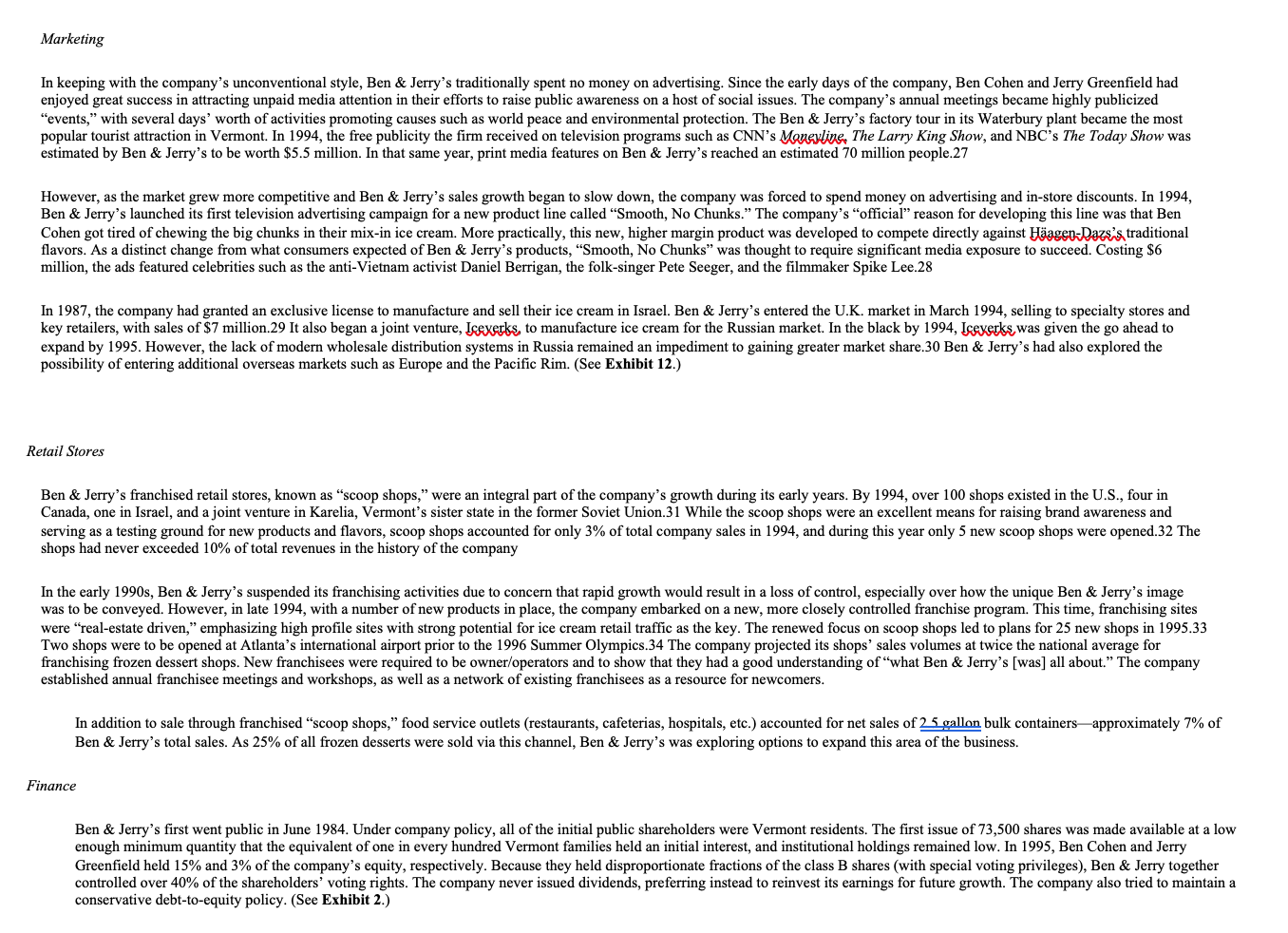 Case Questions: What issues does Bob Holland face